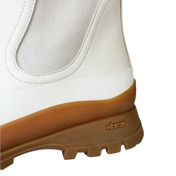 STELLA MCCARTNEY Trace Chelsea Boots in Cream Size EU41=US11B New - Picture 8 of 16